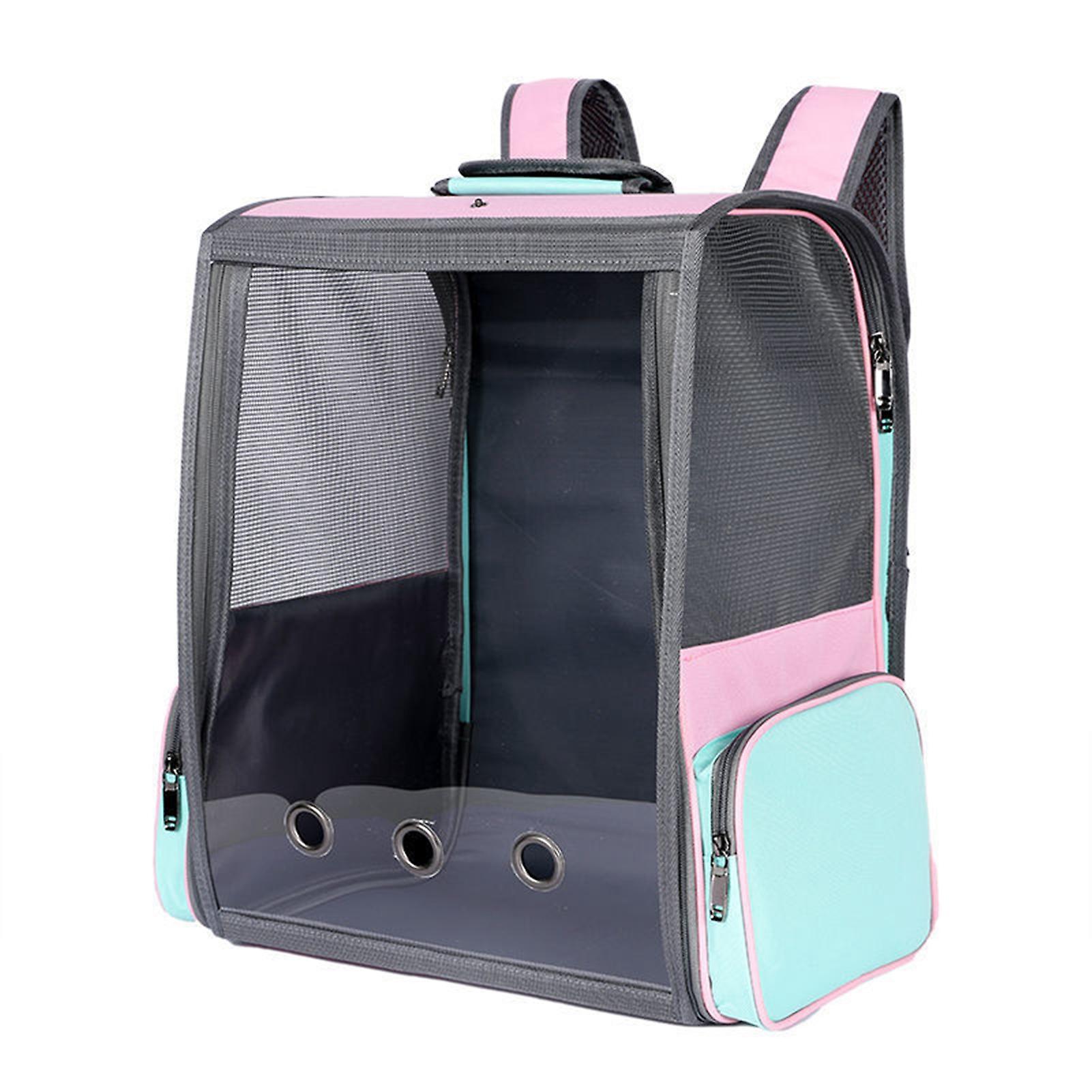 Stylish Lightweight Pink Transparent Cat Backpack Portable Carrier
