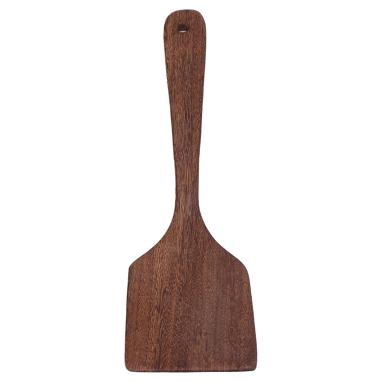 Cuillère en bois, spatule de cuisine légère et texturée avec trou de suspension pour la cuisine, cadeau de 30,5 cm de long