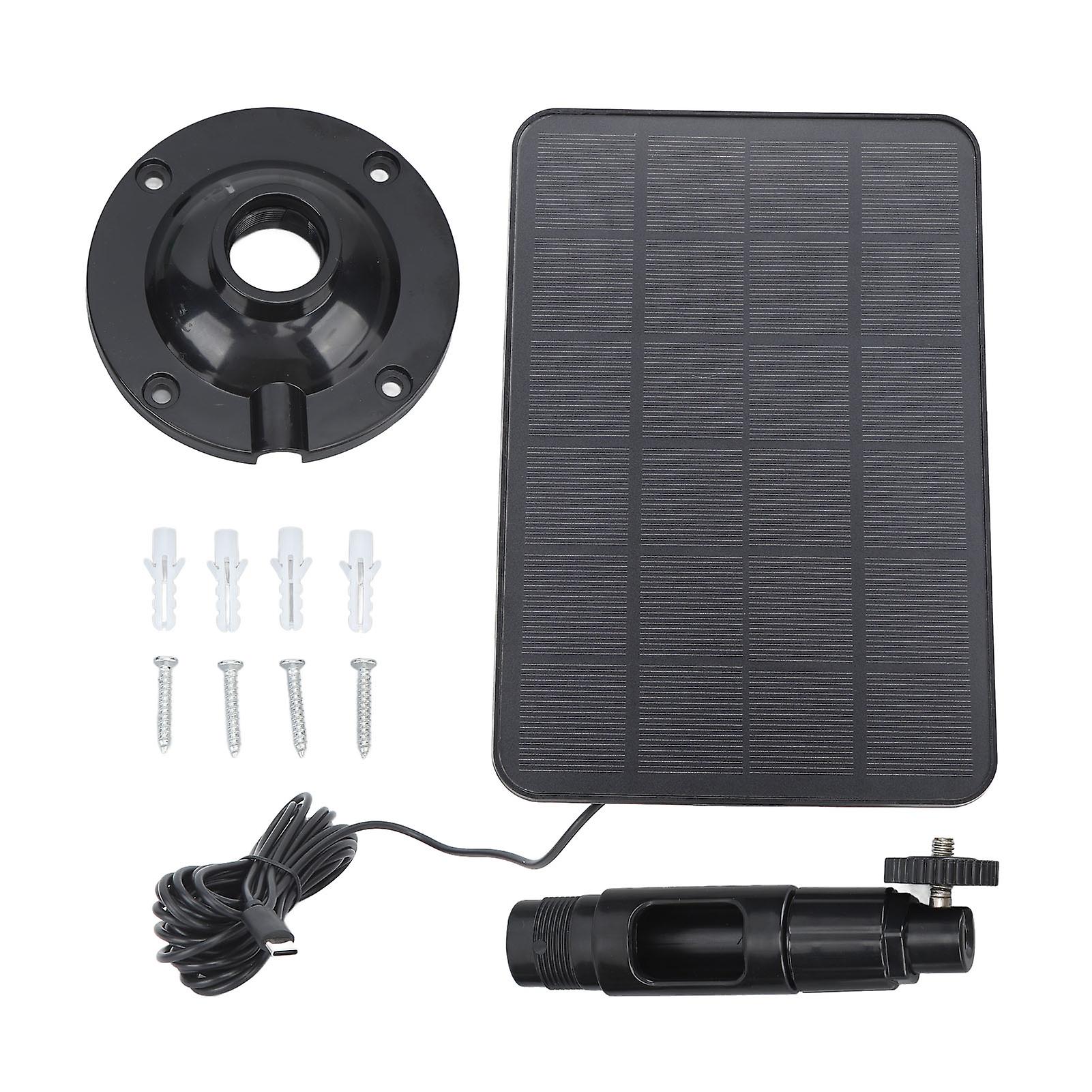 Panneau solaire 10 W 5 V pour caméra de sécurité extérieure sans fil, étanche IP65, chargeur solaire en silicium monocristallin de type C, noir