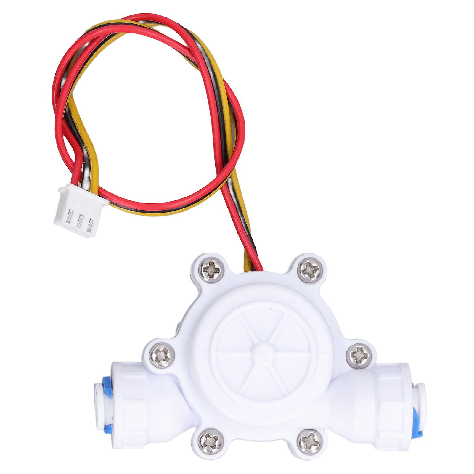 Hall Effect Water Flow Sensor Switch, Water Dispenser Flowmeter Barb Interface Hall Sensor 3P Cable DC3.5‑24V LY4WI