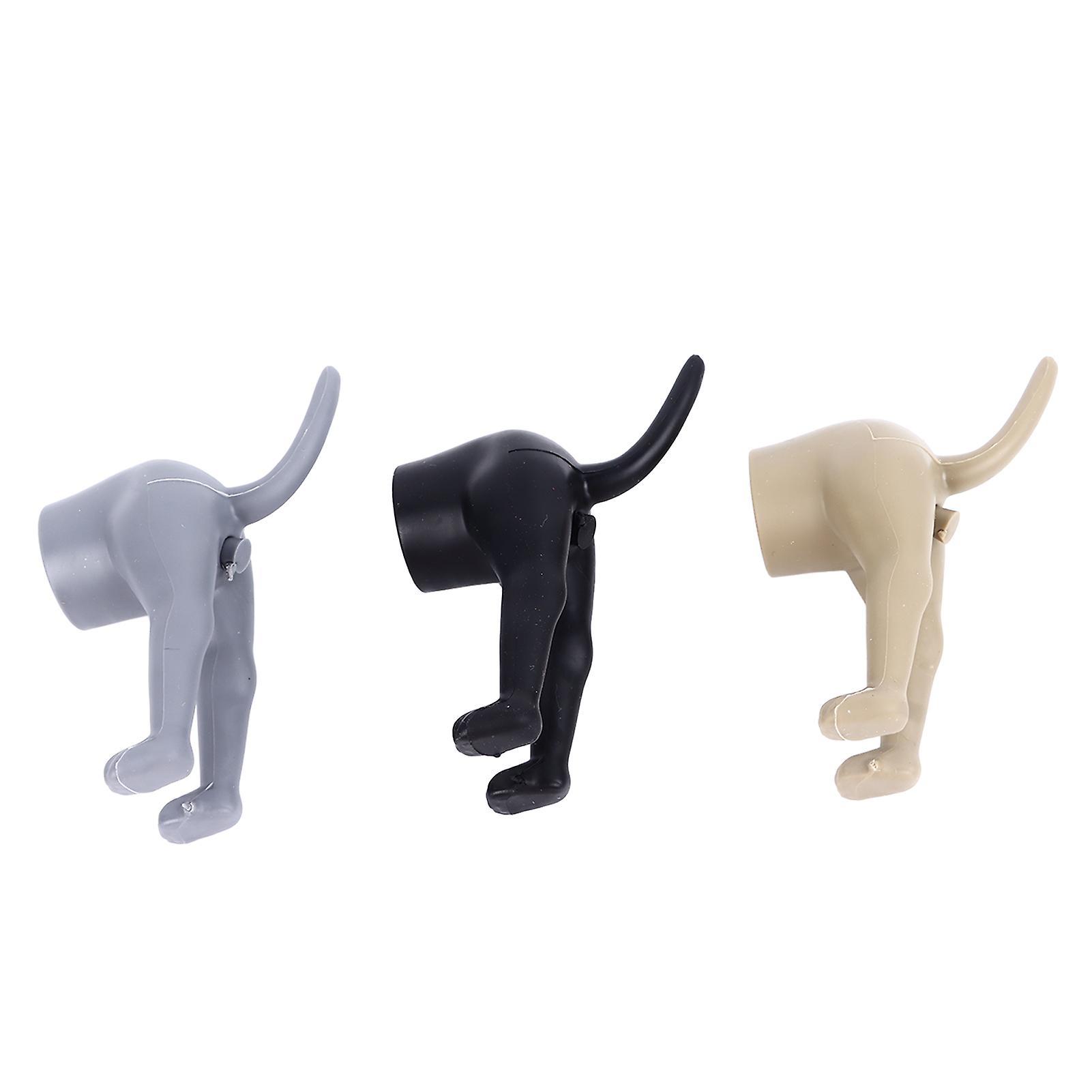 3 Pack Dog Toothpaste Dispenser Squeeze Head Kids Toothpaste Squeezer Caps Black Brown Grey
