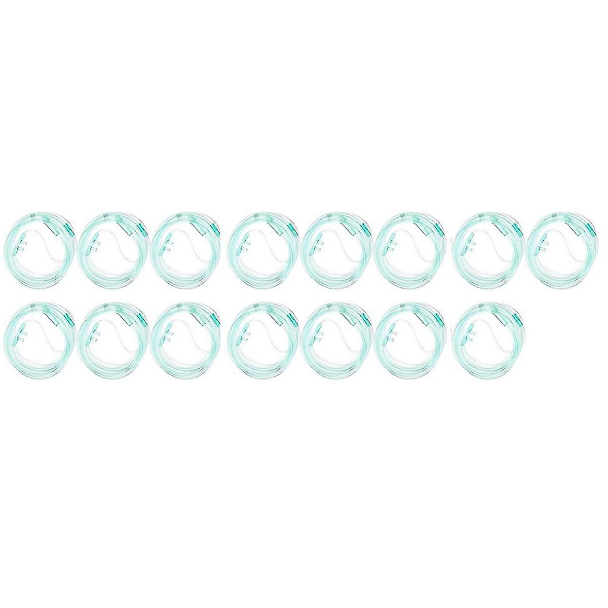 15pcs Oxygen Cannulas 2 Meters Nasal Cannula Soft Nasal Oxygen Tubing O2 Cannula compatible with Adults