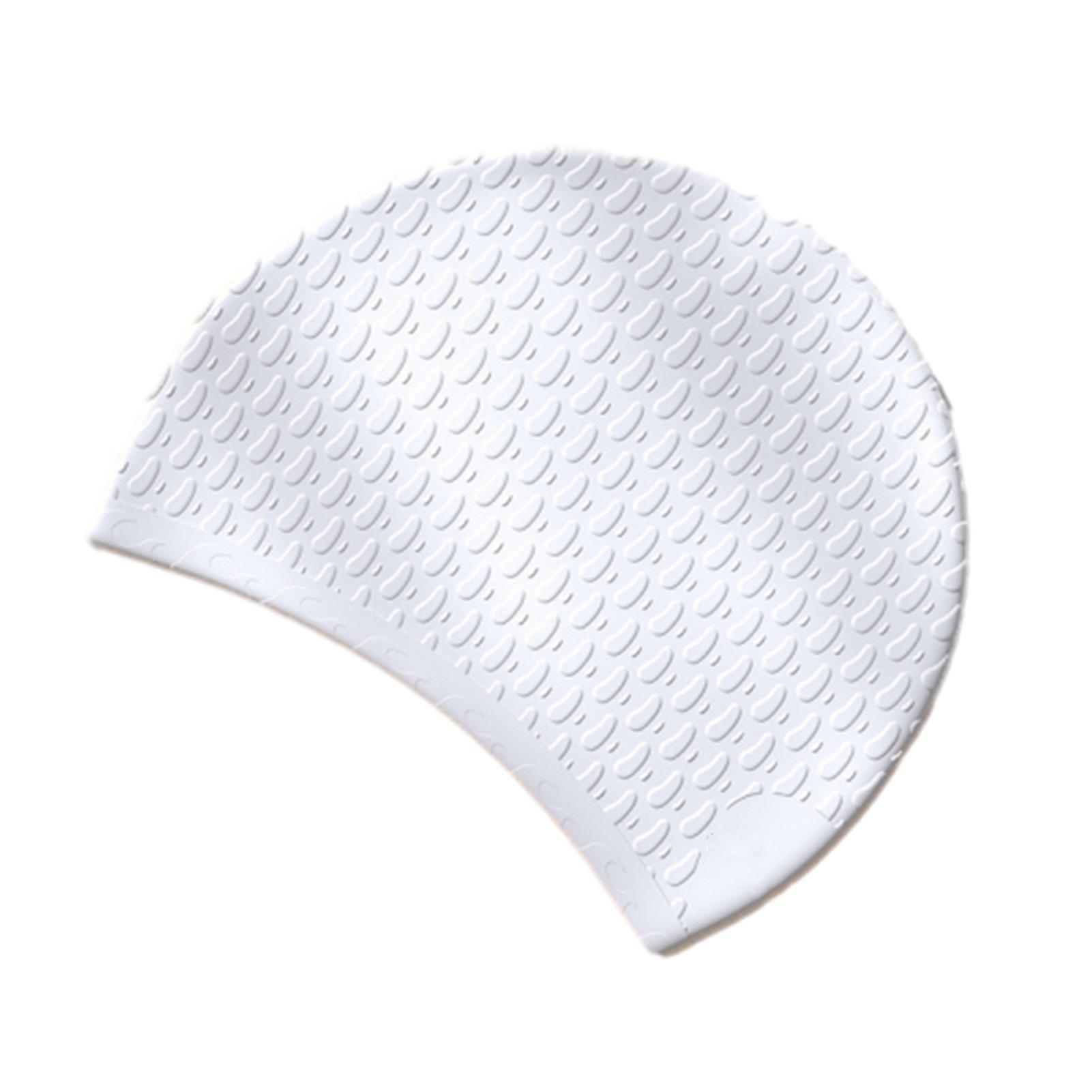 Solid-Color Silicone Swimming Cap for Women High Elasticity Comfortable Diving Hat for Water Sport