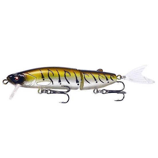 Bionic Hard Bait with Double Hooks 3D Fisheye Simulation Bass Fishing Lures 2 Jointed Swimbait Slow Sinking Lure Bait for Freshwater Saltwater
