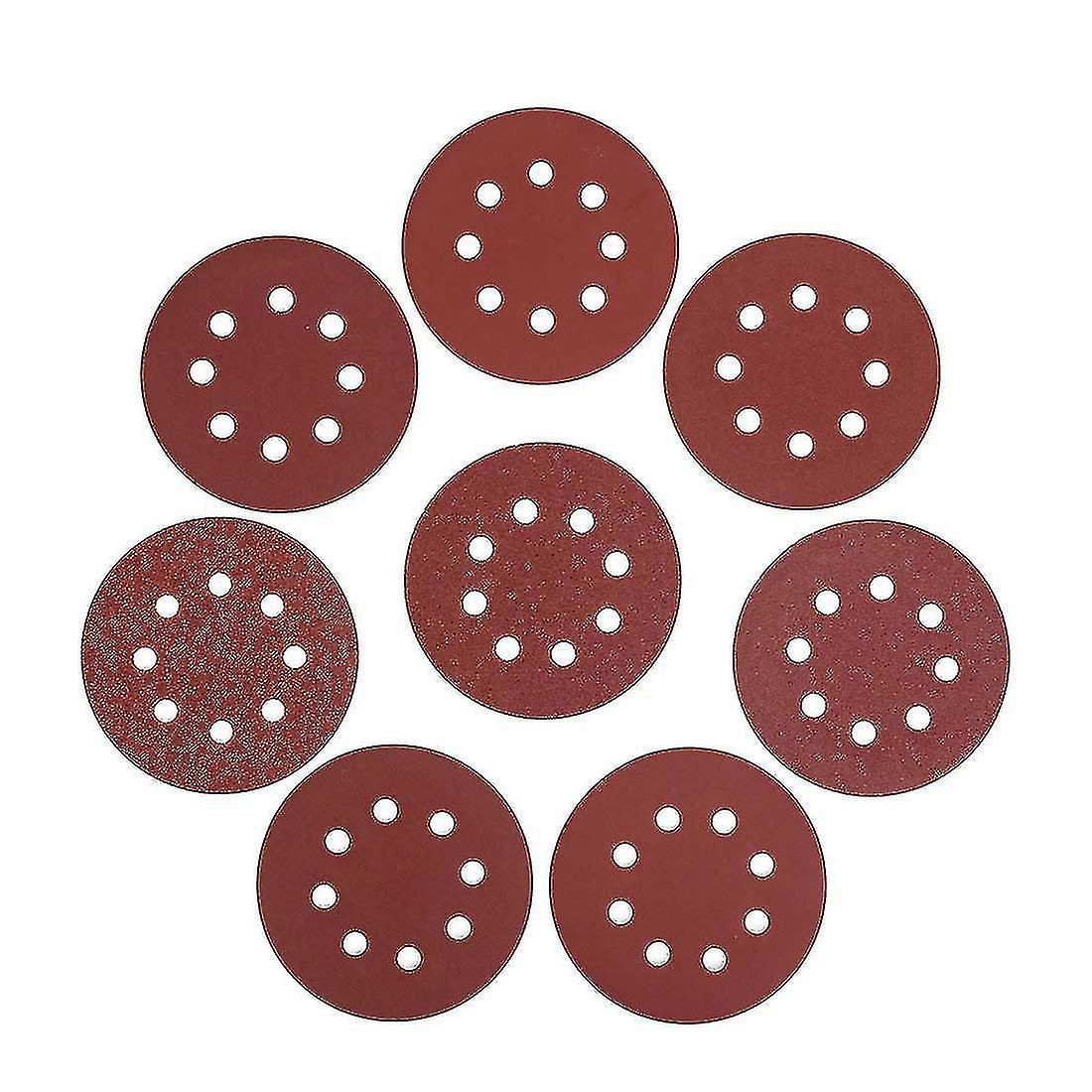5" 8-Hole Sanding Discs, 10-Pack, Assorted Grits 100