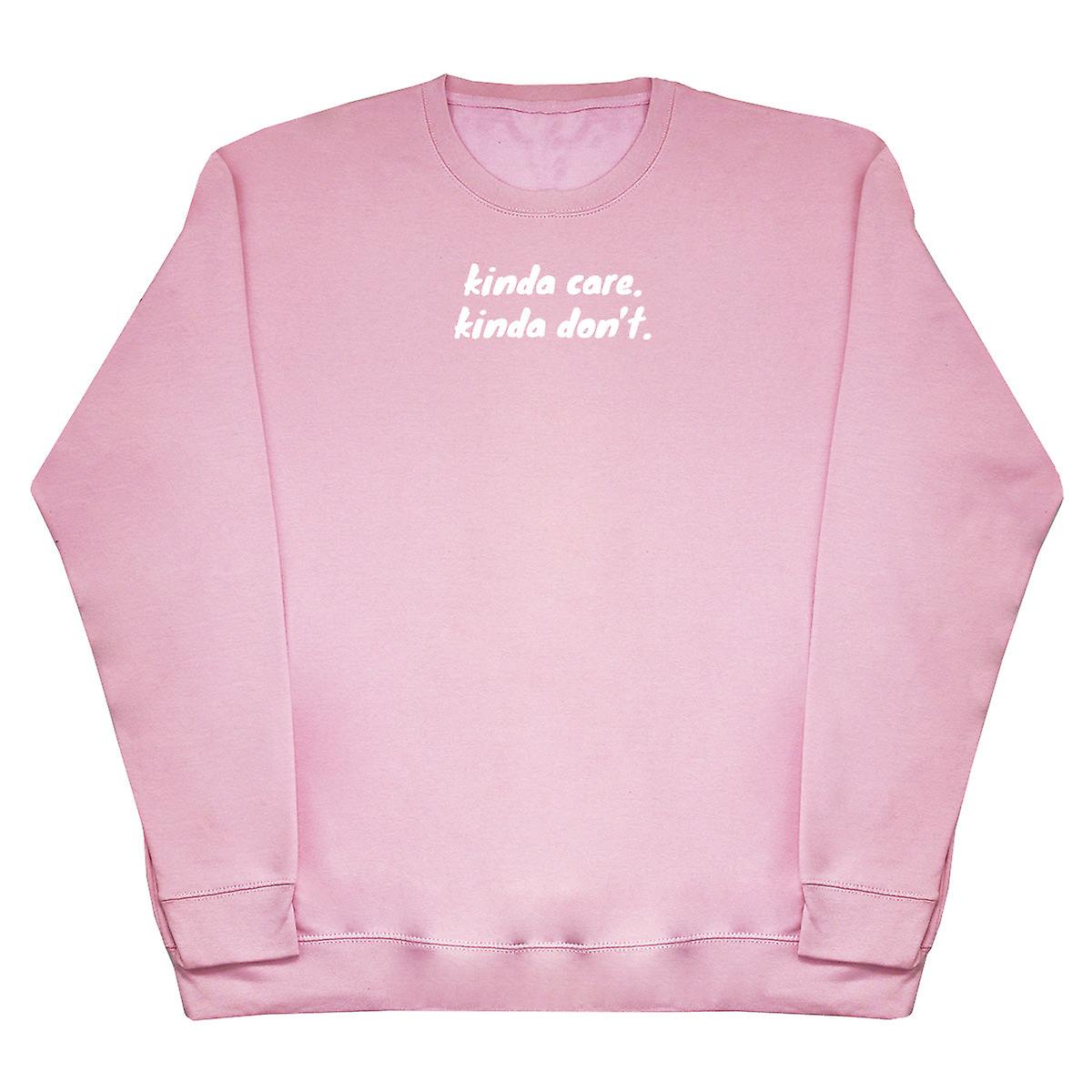Kinda Care. Kinda Don't - Kids Oversized Comfy Sweater