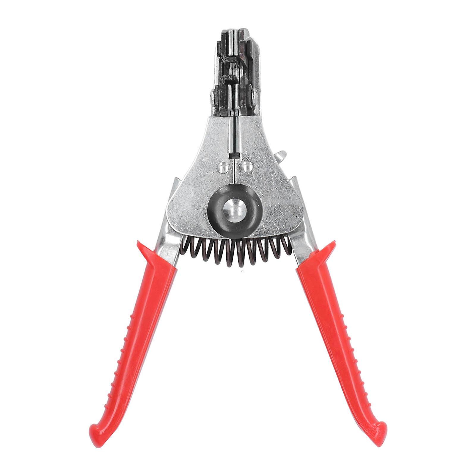 Electrical Wire Stripper Multifunctional Twisting Cable Stripping Pliers Automatic Stripping Tool Red Handle