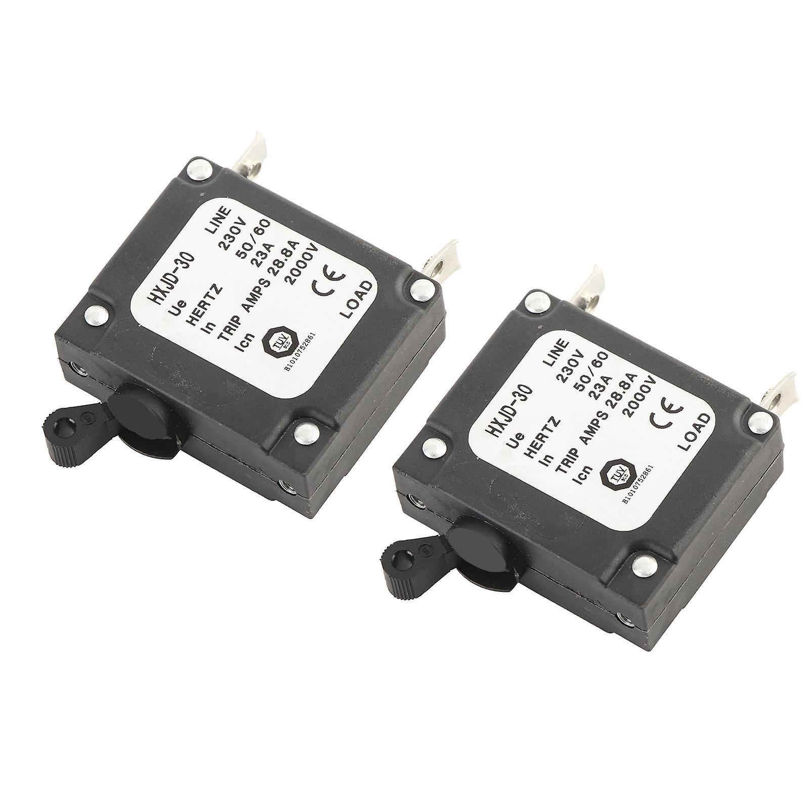 2pcs 23A Circuit Breaker Safety Professional Petrol Generators Circuit Breaker with Switch for Petrol Generators 230V