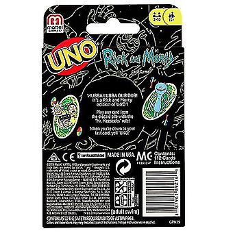 Uno Rick And Morty Zeichentrickserie Kartenspiel für Erwachsene mit 112 Karten