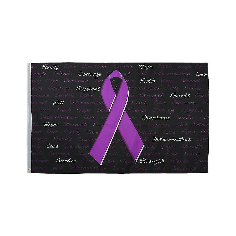 90x150cm Purple Ribbon Flag