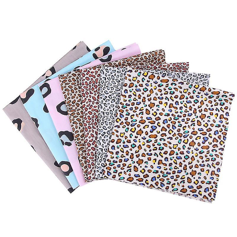 7pcs Leopard Pattern Fabric