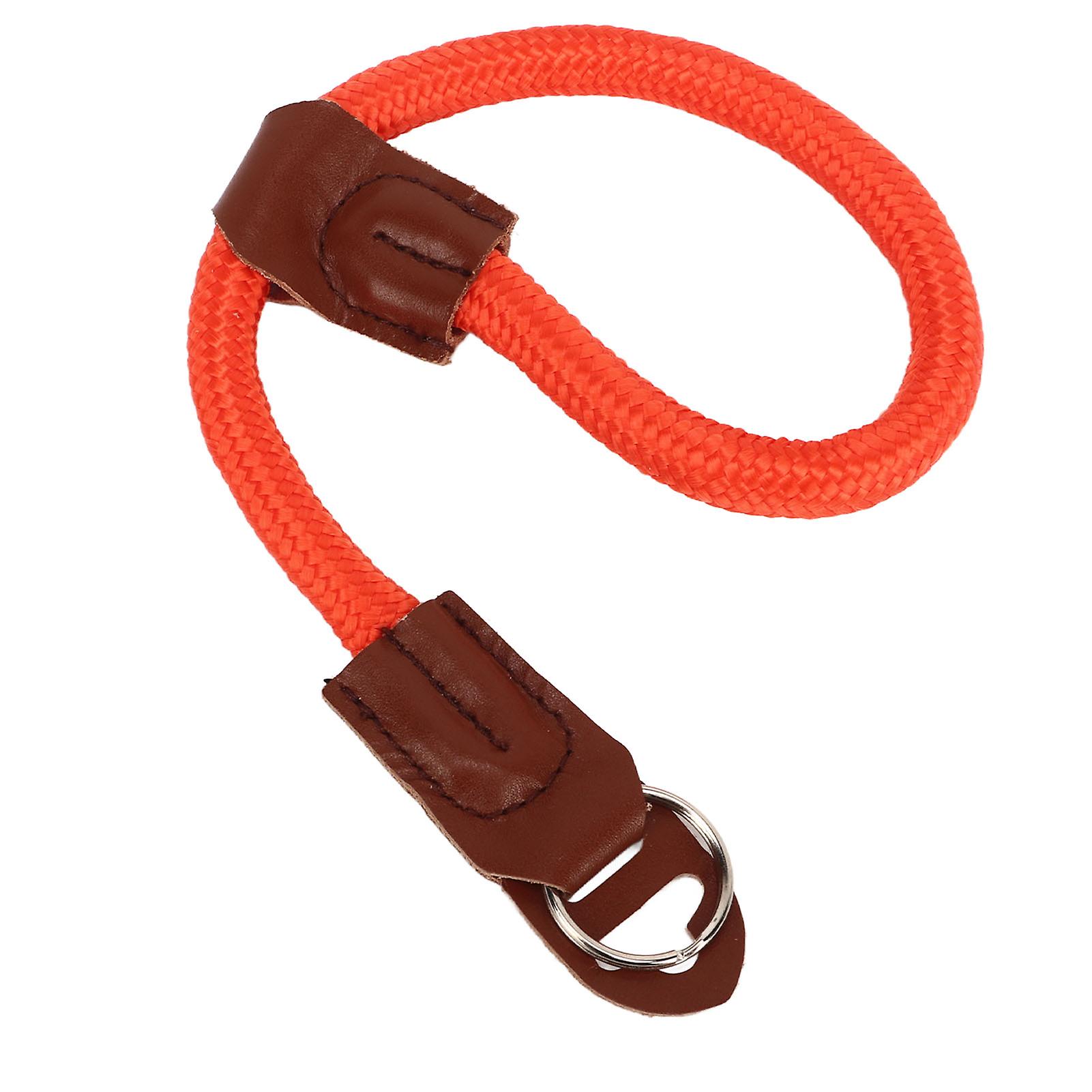 Camera Wrist Strap Round Rope Quick Release Camera Hand Strap for DSLR SLR Mirrorless Orange 