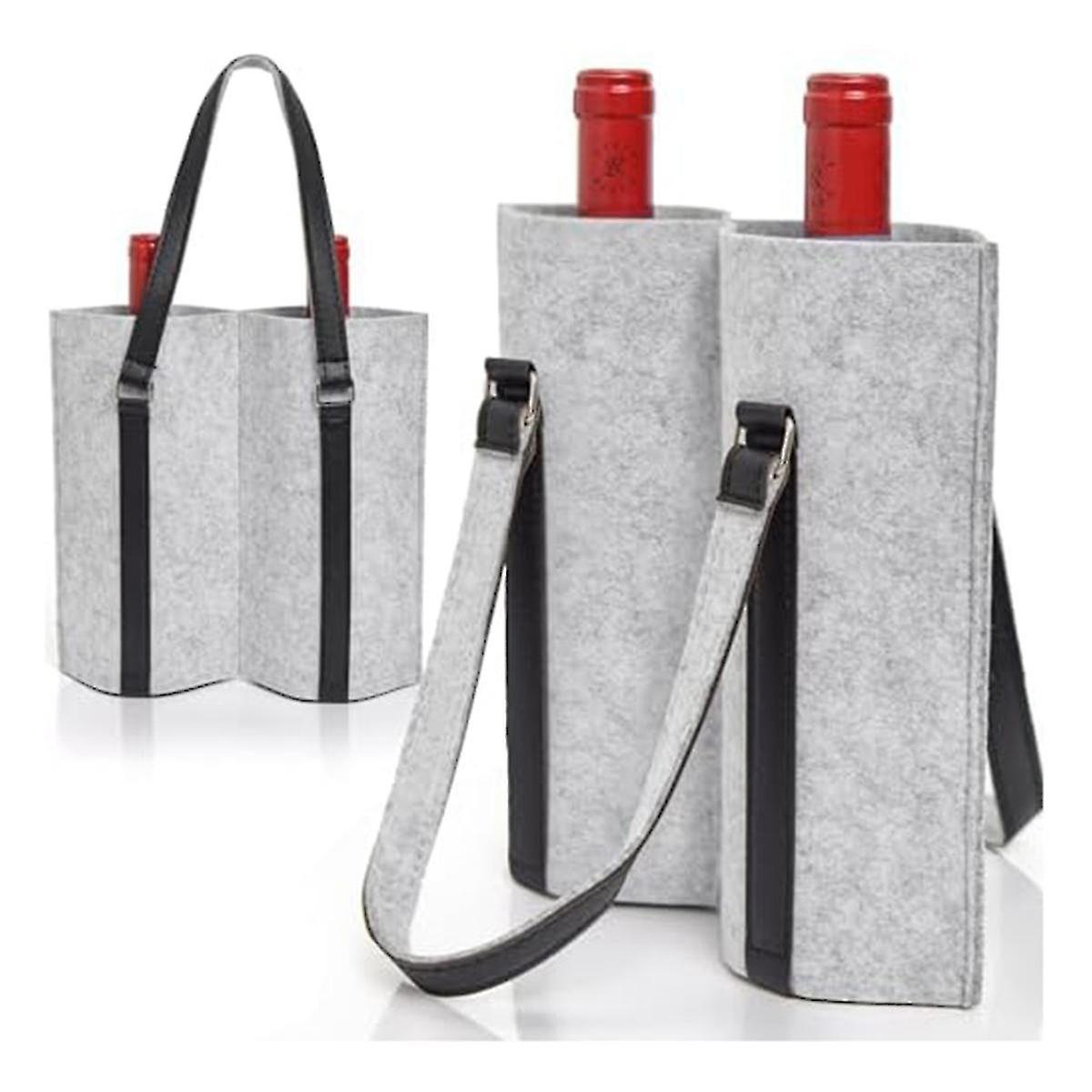 2er Pack (4 Flaschen) Weinträger Tragetaschen, Reise gepolstert 4 Flaschen Wein Geschenke Tragetasche, tragbare auslaufsichere Wein Einkaufstasche^ccgv2
