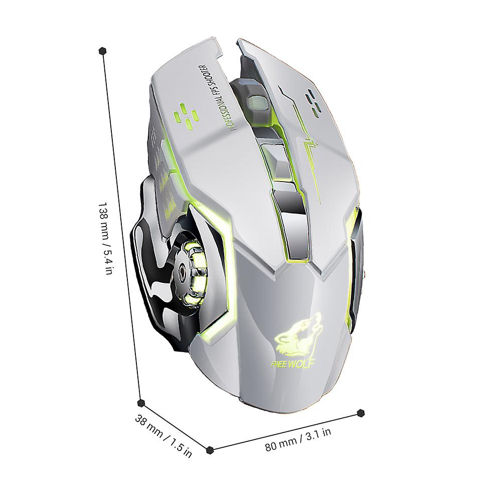Rechargeable X8 Wireless Game Mouse Silent LED Backlit USB 1800DPI Optical Ergonomic Gaming Mouse