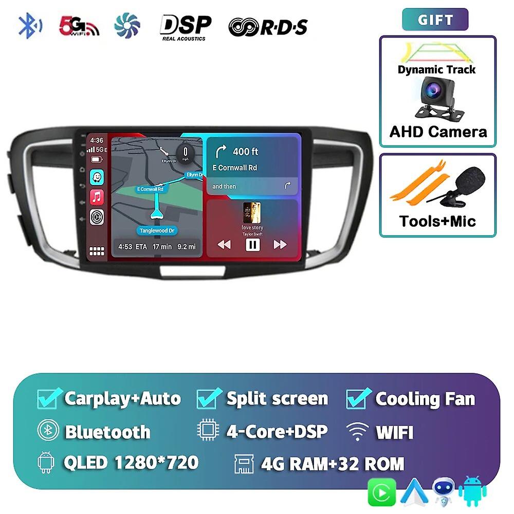 Android 13 Carplay Auto Wifi+4g Car Radio For Honda Accord 9 2013 - 2017 Multimedia Gps Video Player Stereo 2din Dsp Head Unit