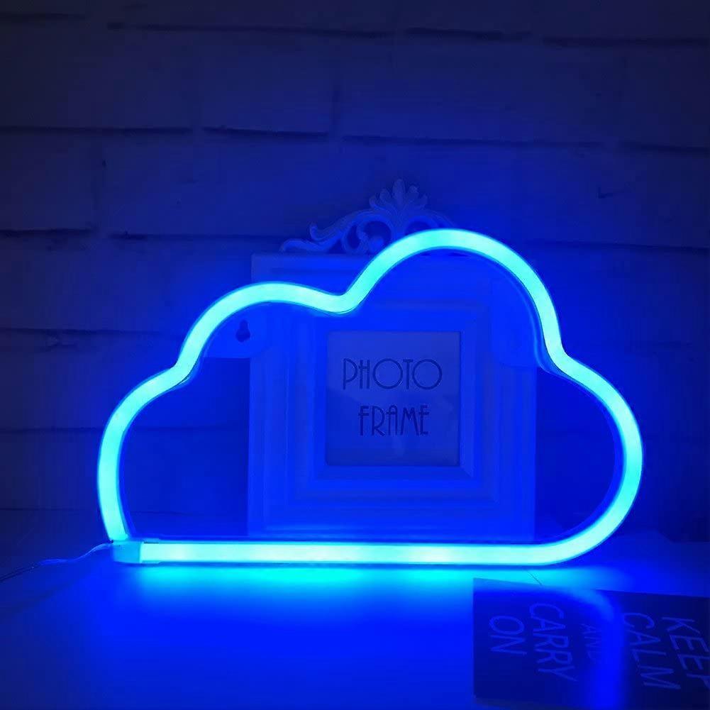 Non LED Cloud Sign Dcor Lger, Dcor Mural Pour Nol, Fte D'anniversaire, Chambre D'enfants, Salon, Dcoration de Fte de Mariage (bleu)