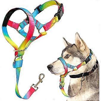 2023 Dog Head Collar No Pull Rainbow Head Halter For Heavy Pullers Effective Padded