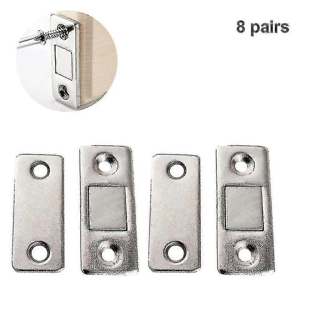 8 Pcs Ultra-thin Invisible Magnetic Door Stoppers, Drawer Magnet Catch