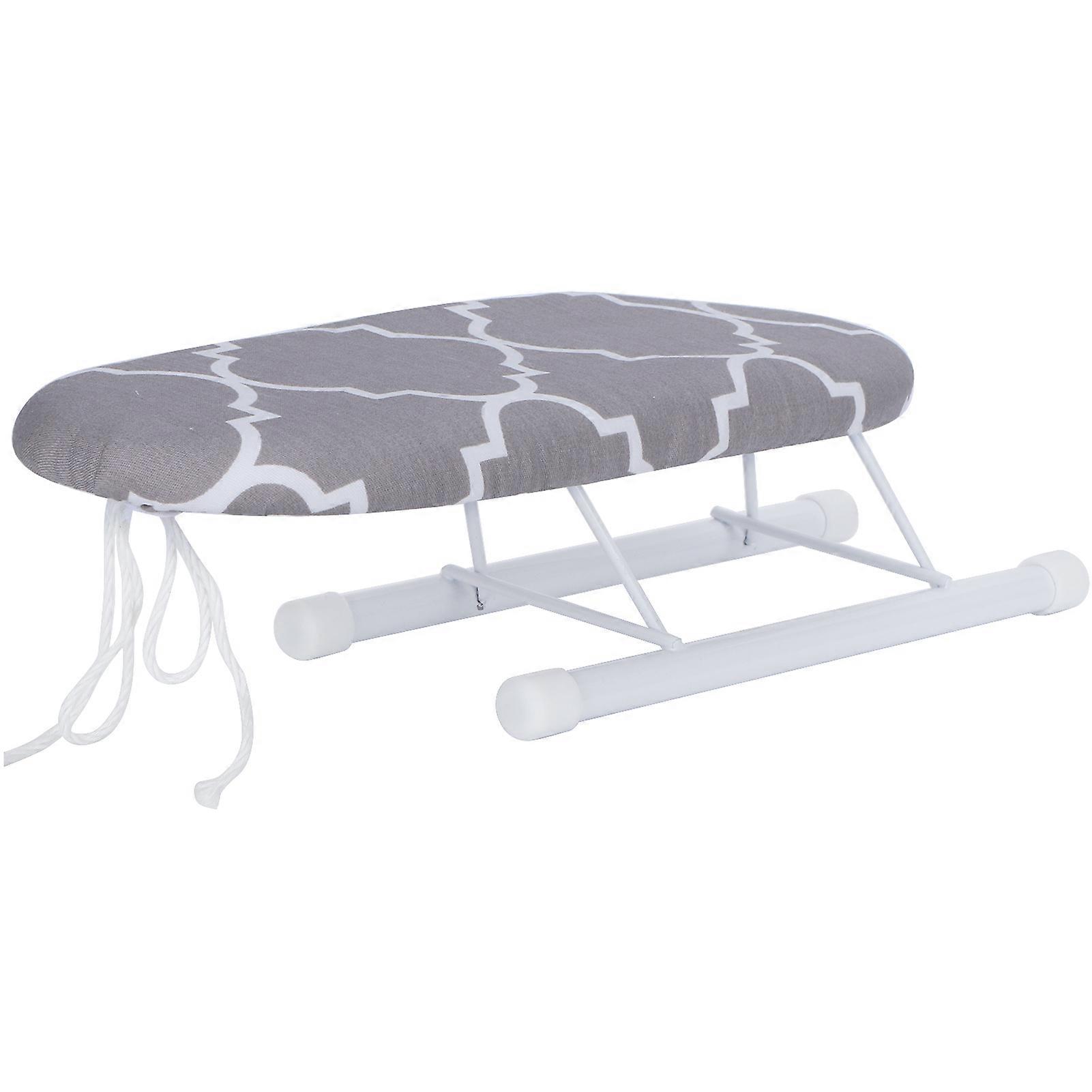 Mini Ironing Board Foldable Sleeve Cuffs Collars Ironing Table For Home Travel Useclassic Grid