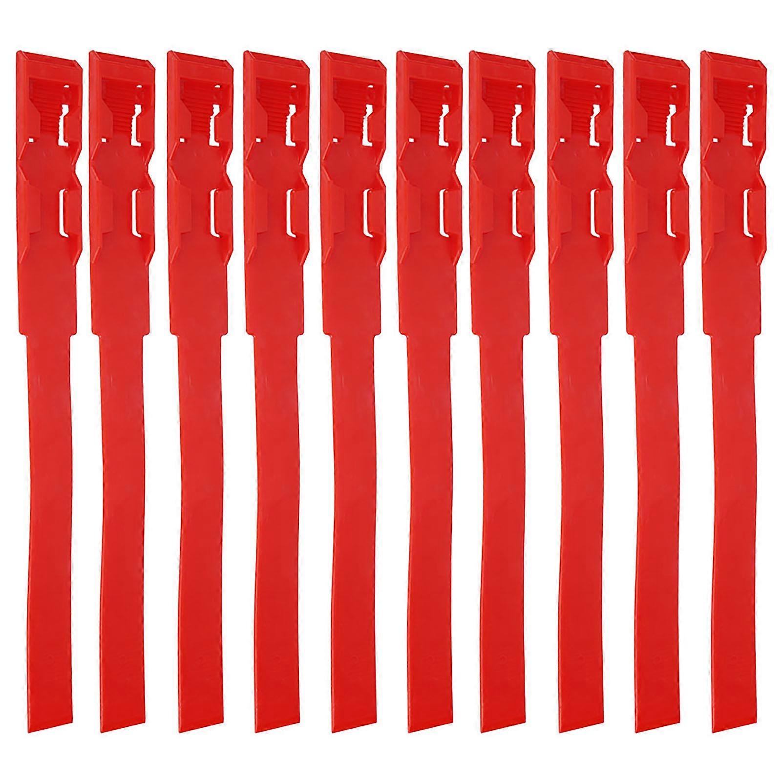 10pcs Identification ID Collars Bands Cow Cattle Marking Ring Supplies for Farm LivestockRed NO.9912