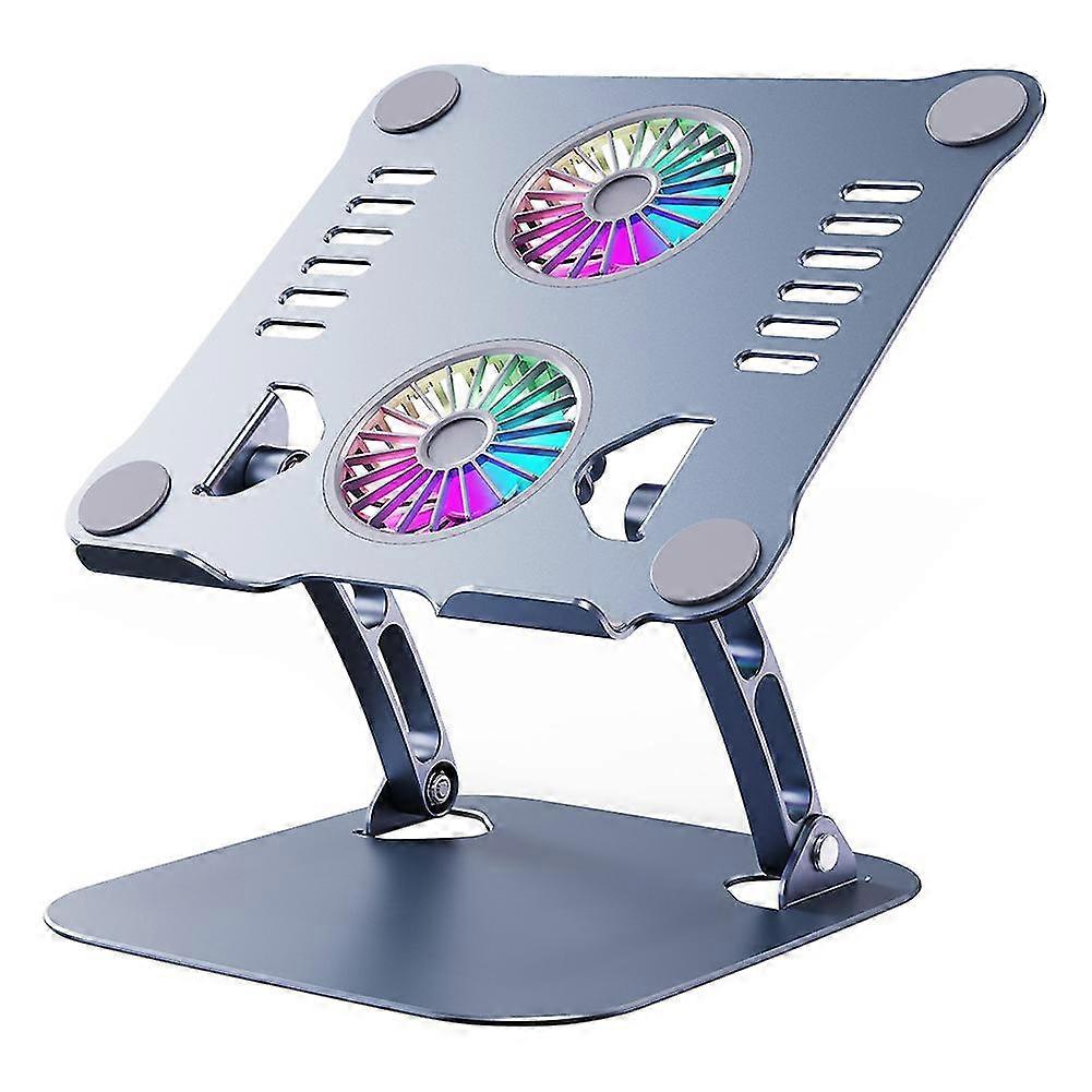 Laptop Stand Holder Desktop Organizer Computer Accessories Foldable Portable Computer Bracket Fan Cooler Height Adjustable