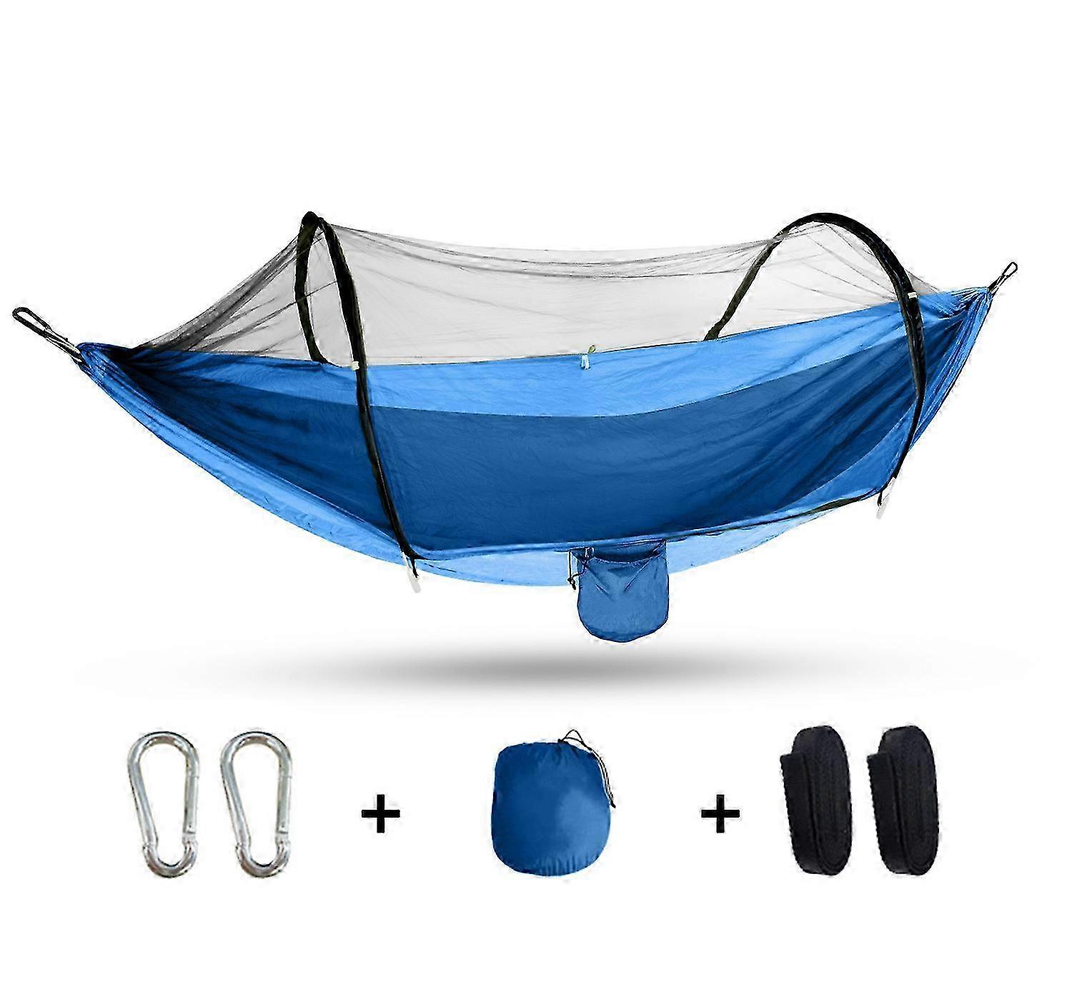 Camping hammock, tree hammock with mosquito net, double nylon camping poles mosquito net outdoor camping accessories