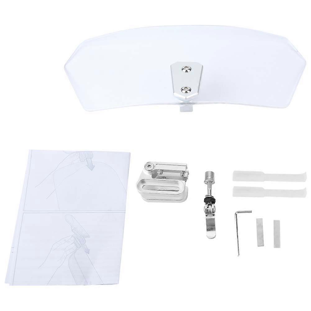 Universal Motorcycle Adjustable Windscreen Wind Deflector Windshield (Transparent)