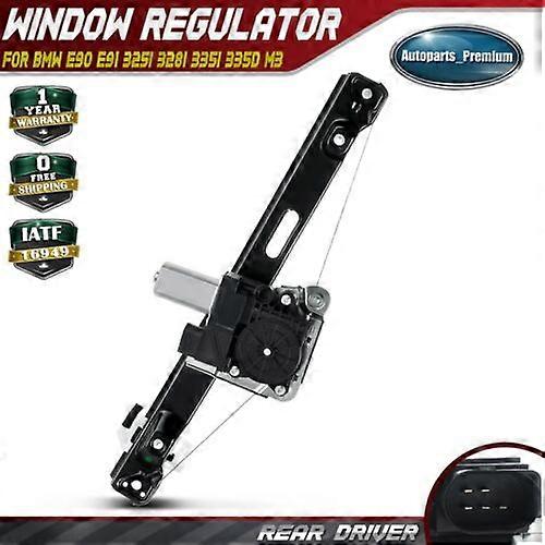 Window Regulator w/ 5 Pin Motor for BMW E90 E91 325i 328i 335i 335d M3 Rear Left NO.8355