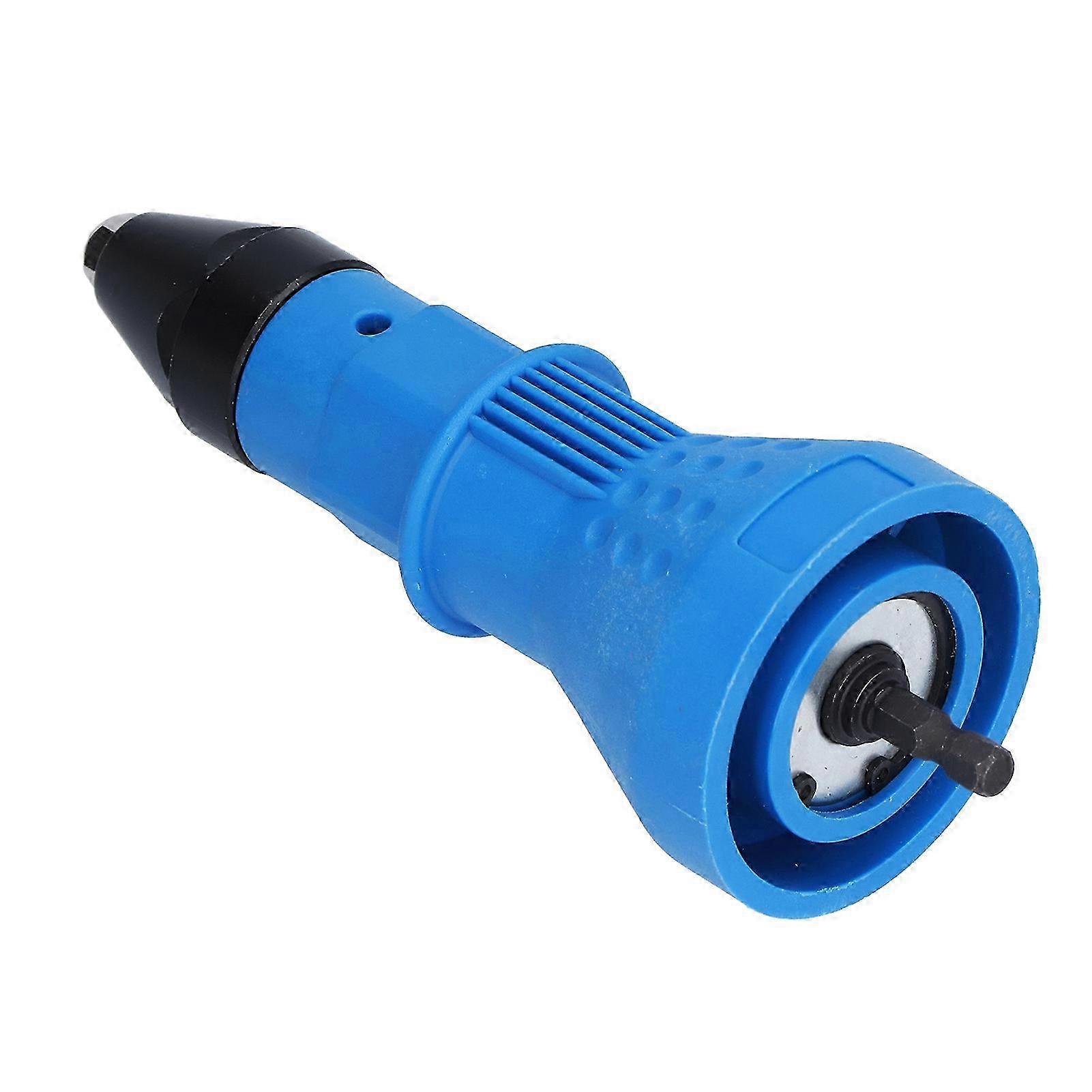 Rivet Drill Adapter Ergonomic Electric Riveting Drilling Insert Nut Tool with Hex Wrenches Nozzles