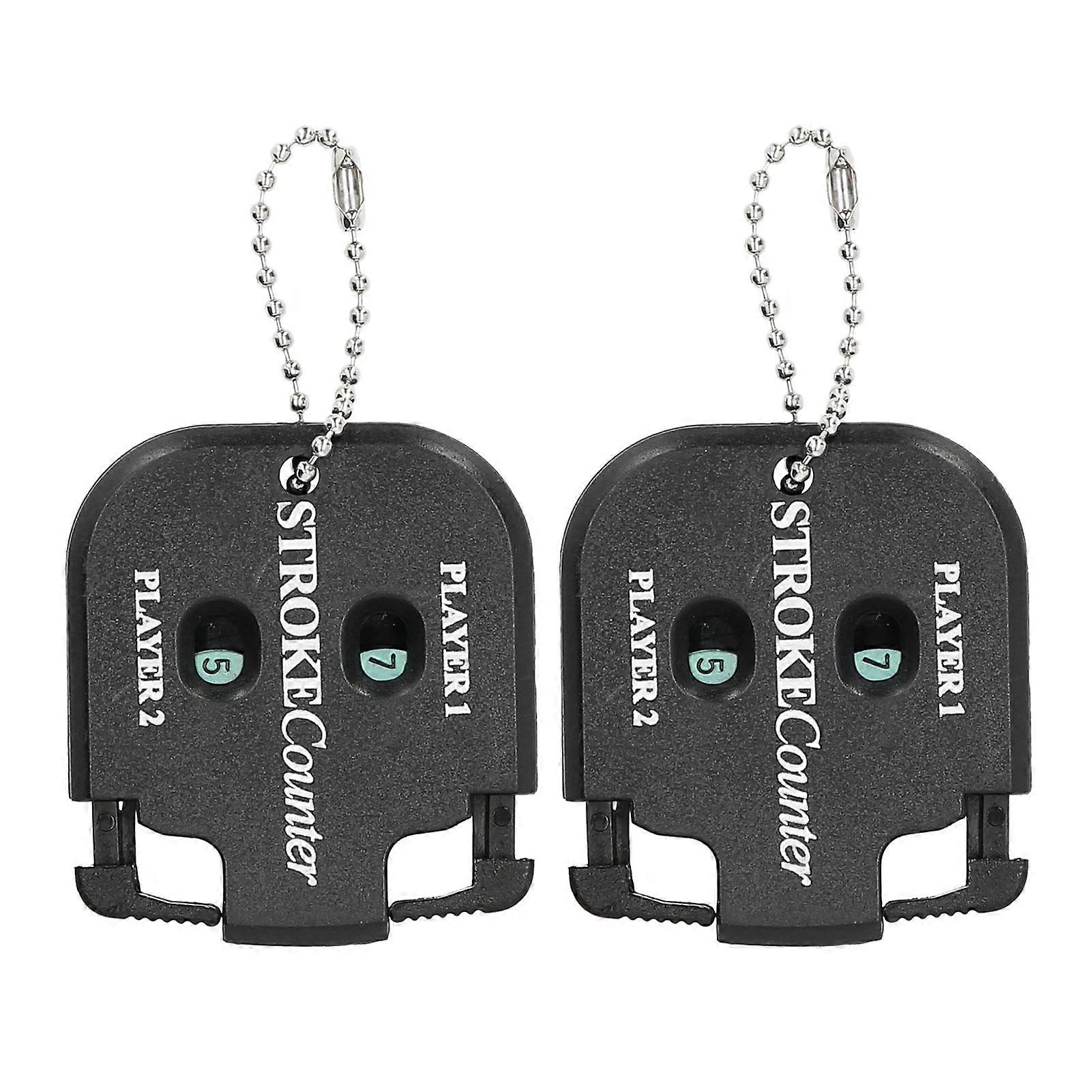 2pcs Portable Golf Score Counter Mini Golf Stroke Shot Score Counter With Key Chain