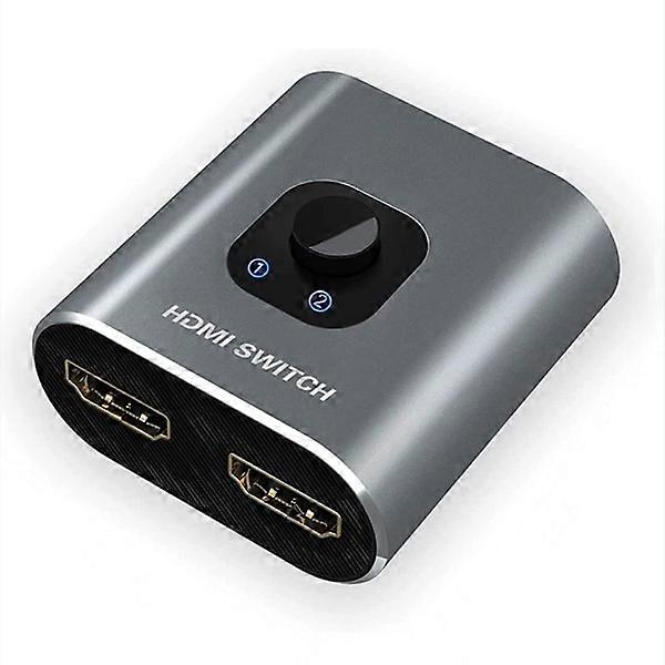 HDMI Splitter HDMI Switch ، 4K@60Hz الألومنيوم ثنائي الاتجاه HDMI Switch 2 في 1 مخرج أو 1 في 2 مخرج HDMI Splitter HDMI Switcher يدعم HD 4K 3D ل ...