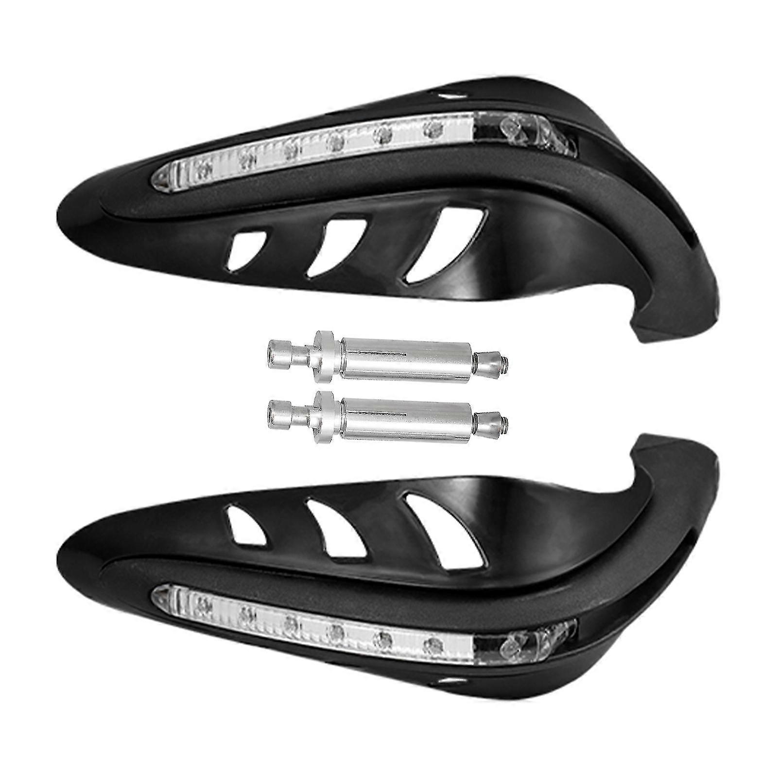 1 Pair Hand Protector Protective with LED Light Easy Installation Scratch Resistant Anti-corrosive Anti-collision Direct Replacement Motorcycle Strong