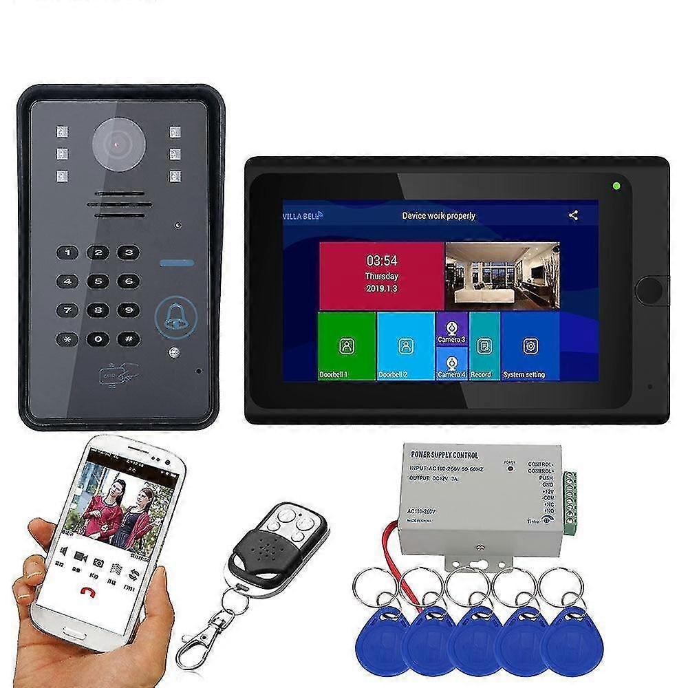 Wifi Wireless Fingerprint Ic Card Video Door Phone/bell Intercom System