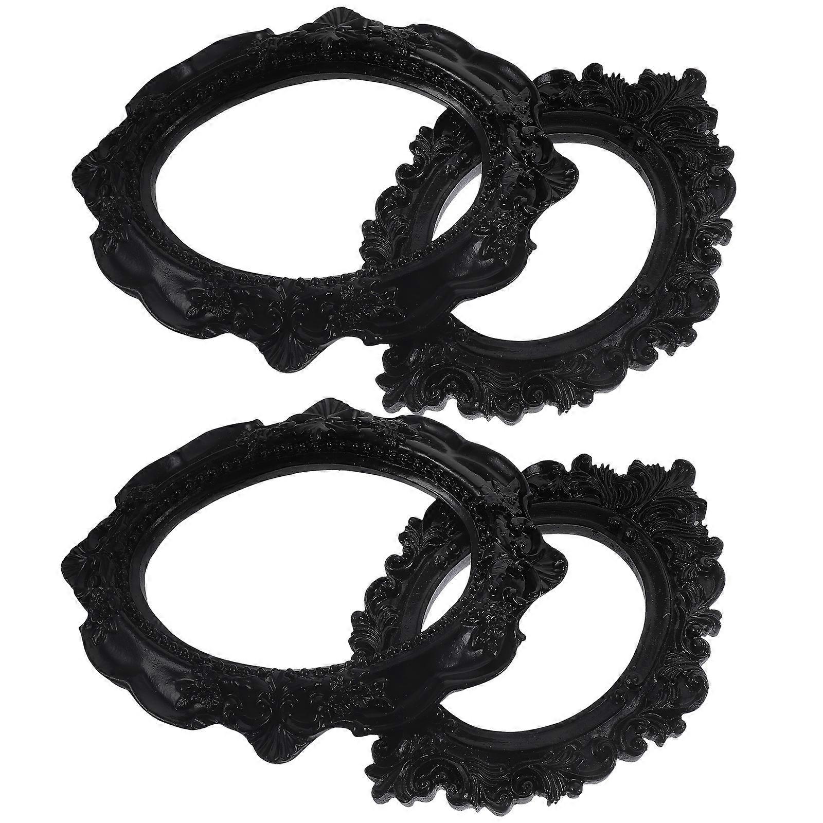 4pcs European Style Photo Frame Multi-functional Jewelry Display Frame Vintage Resin Picture Frame