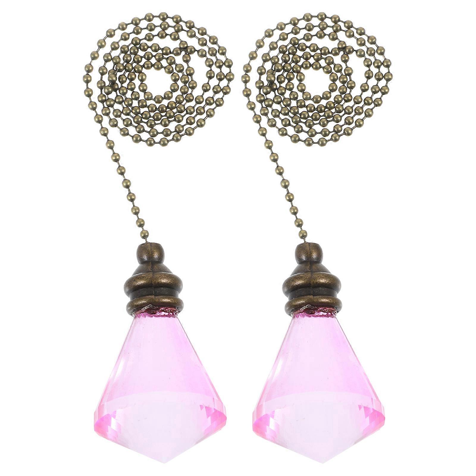 2pcs Ceiling Fan Pull Chain Lighting Beaded Pull Chain Light Fixture Fan Pull Bedside Lamp Chain