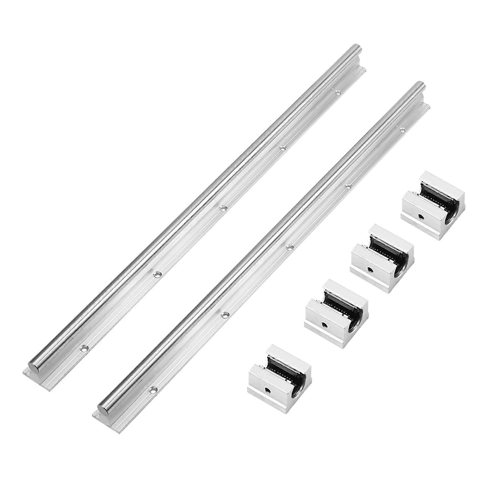 2PCS SBR12-500mm 12MM Linear Bearing Rail Slide Guide Shaft   4Pcs SBR12UU Blocks YEMAA