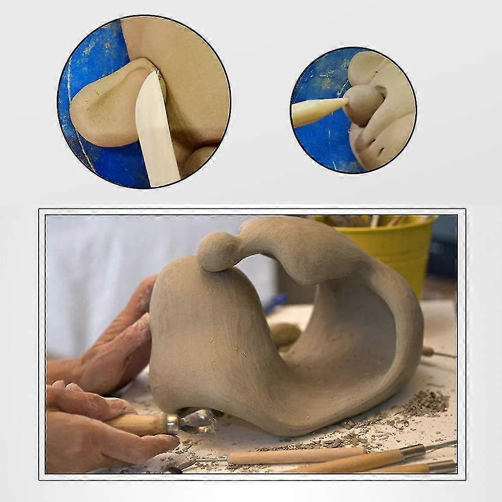 Wooden Pottery Carving Tool Set