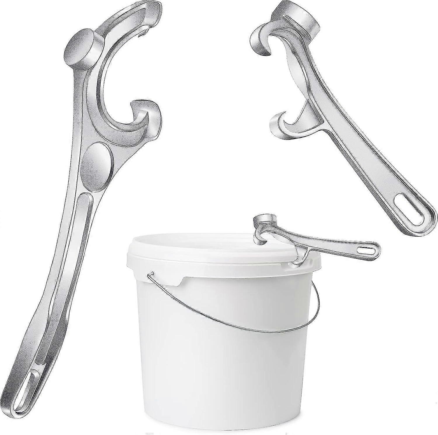 2 Stück Aluminium Eimeröffner 5 Gallonen Silber Eimeröffner 8 '' oder 14 '' Metalldosenöffner - DD