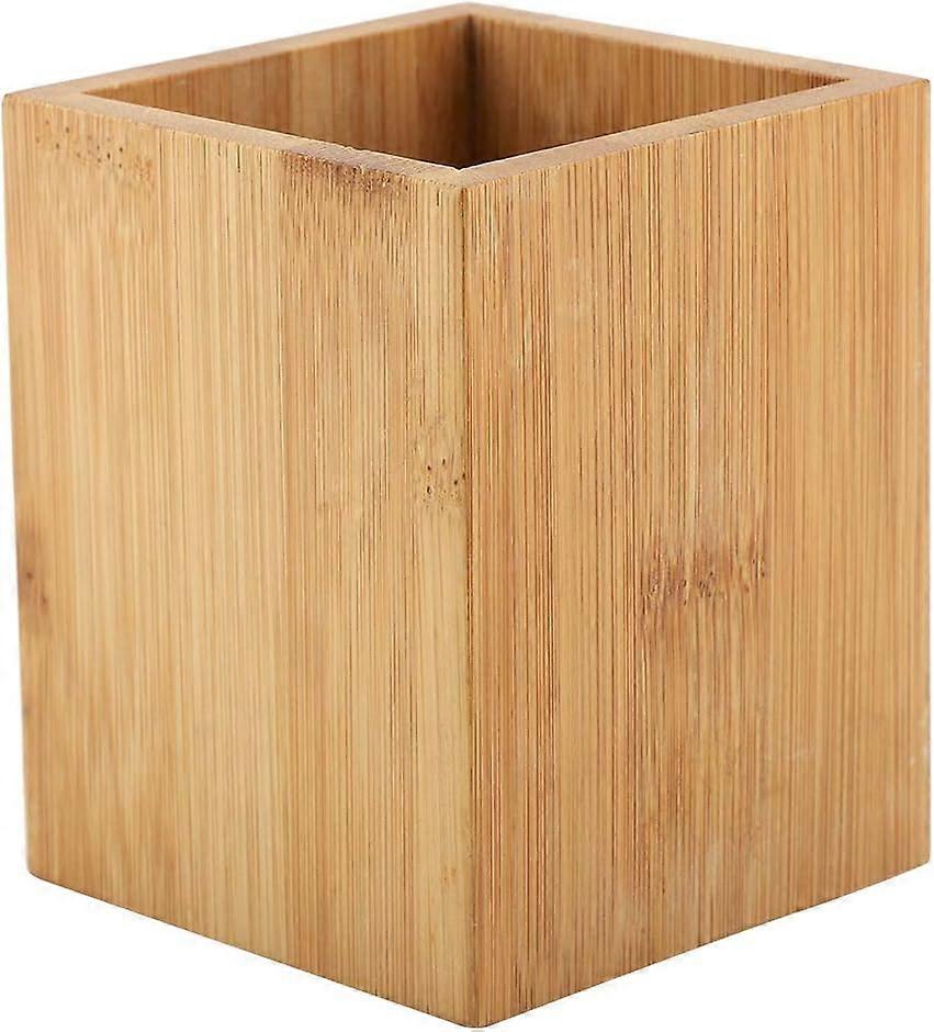 2025 新款竹制笔架桌面储物箱办公室学校铅笔架笔组织者储物