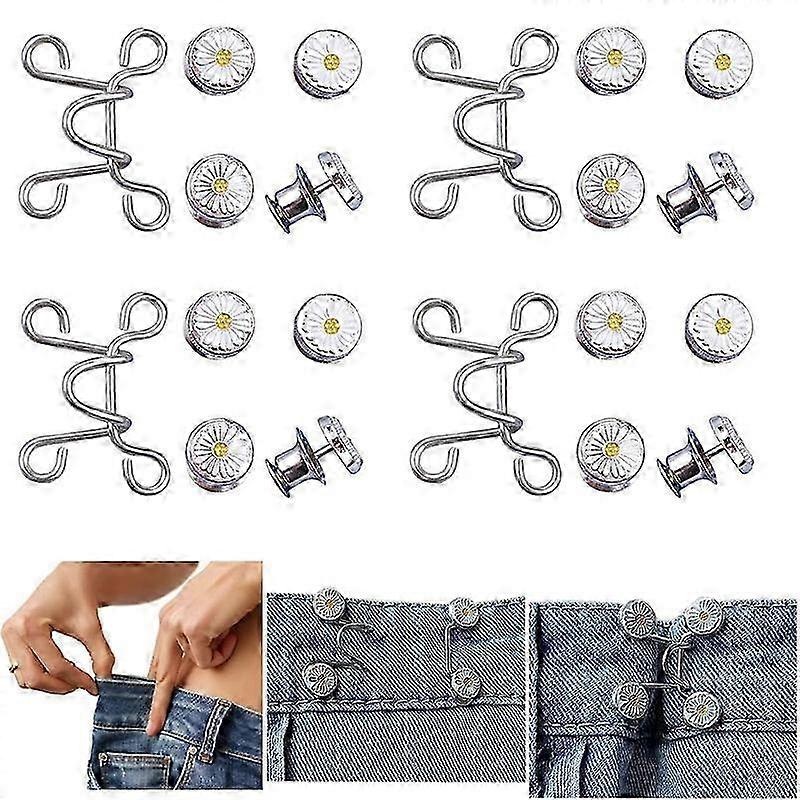 4 Set Broek Taille Strakker, Verstelbare Taille Gesp Set