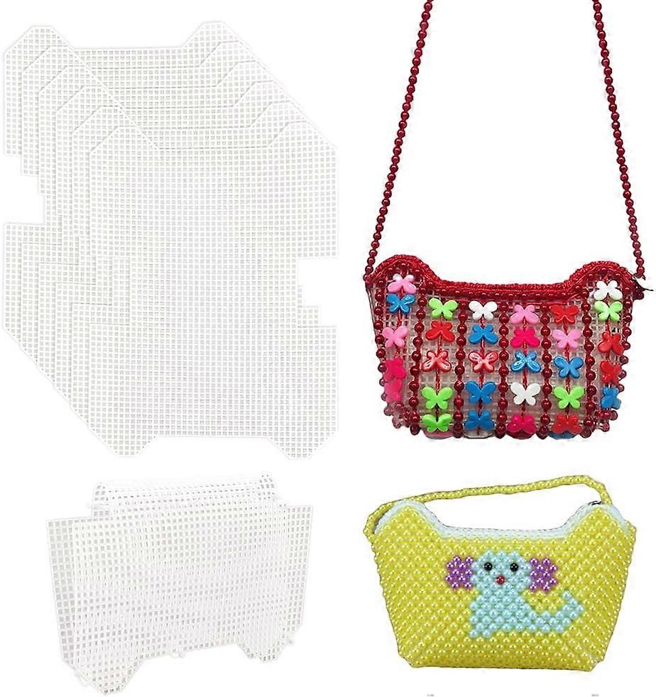 6pcs DIY Plastic Mesh CanvasSheets Clear Plastic MeshSheets 7.3X10.2 Inch