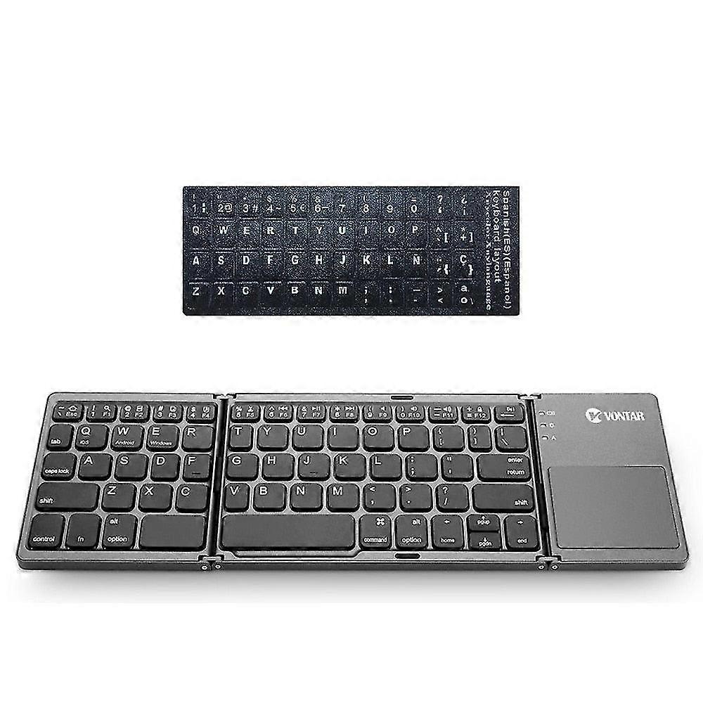 Portable folding wireless keyboard bt rechargeable bt touchpad keypad for ios/android/windows ipad tablet