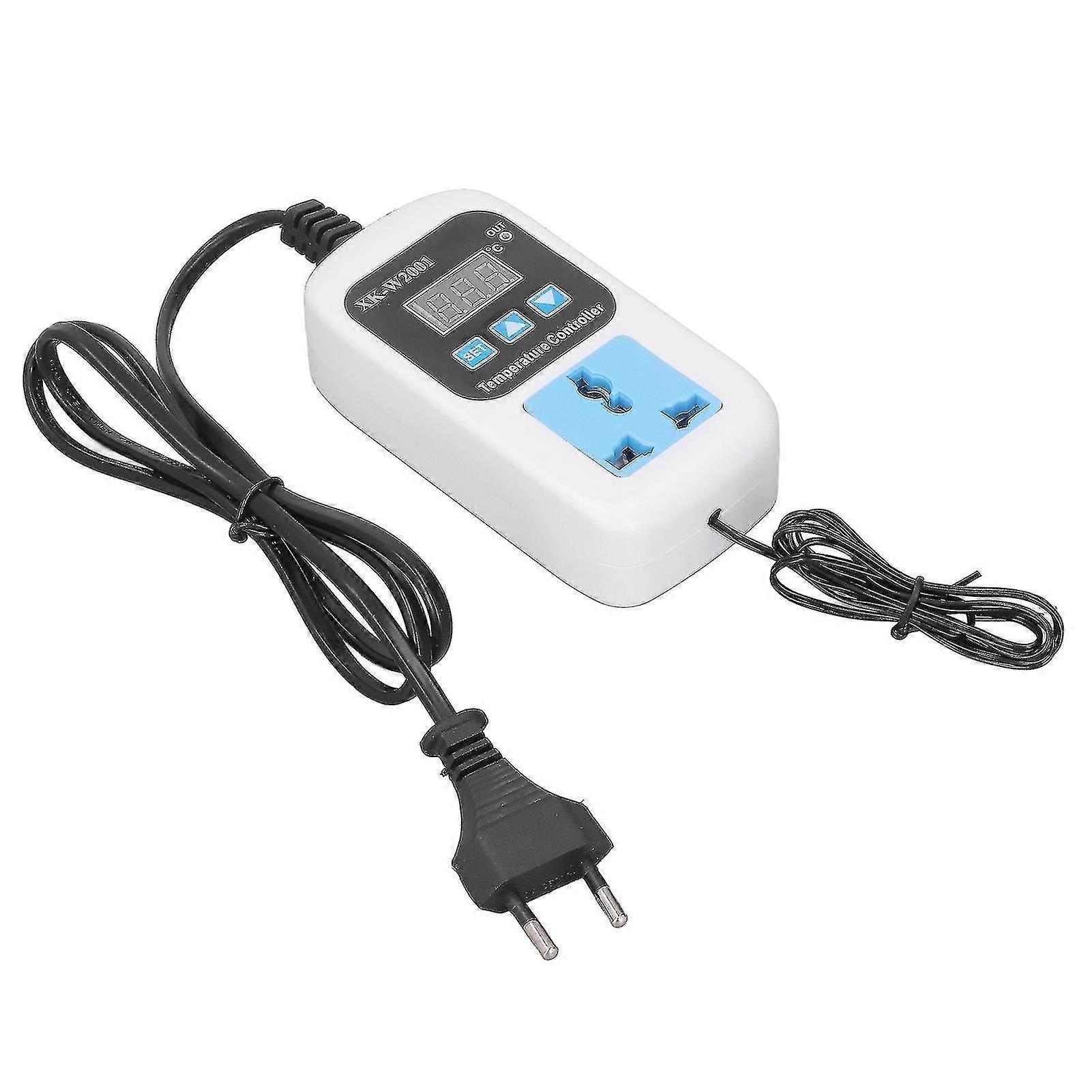 EU Plug Digital Temperaturregulator Justerbar Termostat För Växthus Med Automatisk Display (110-220V)
