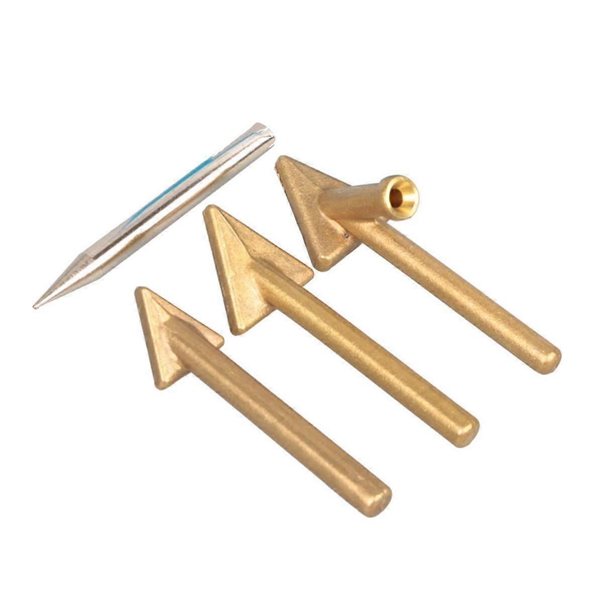 4PCS Welding Replacement Tips, Soldering Iron Tips, Triangular Copper Heads Welder Accessories for