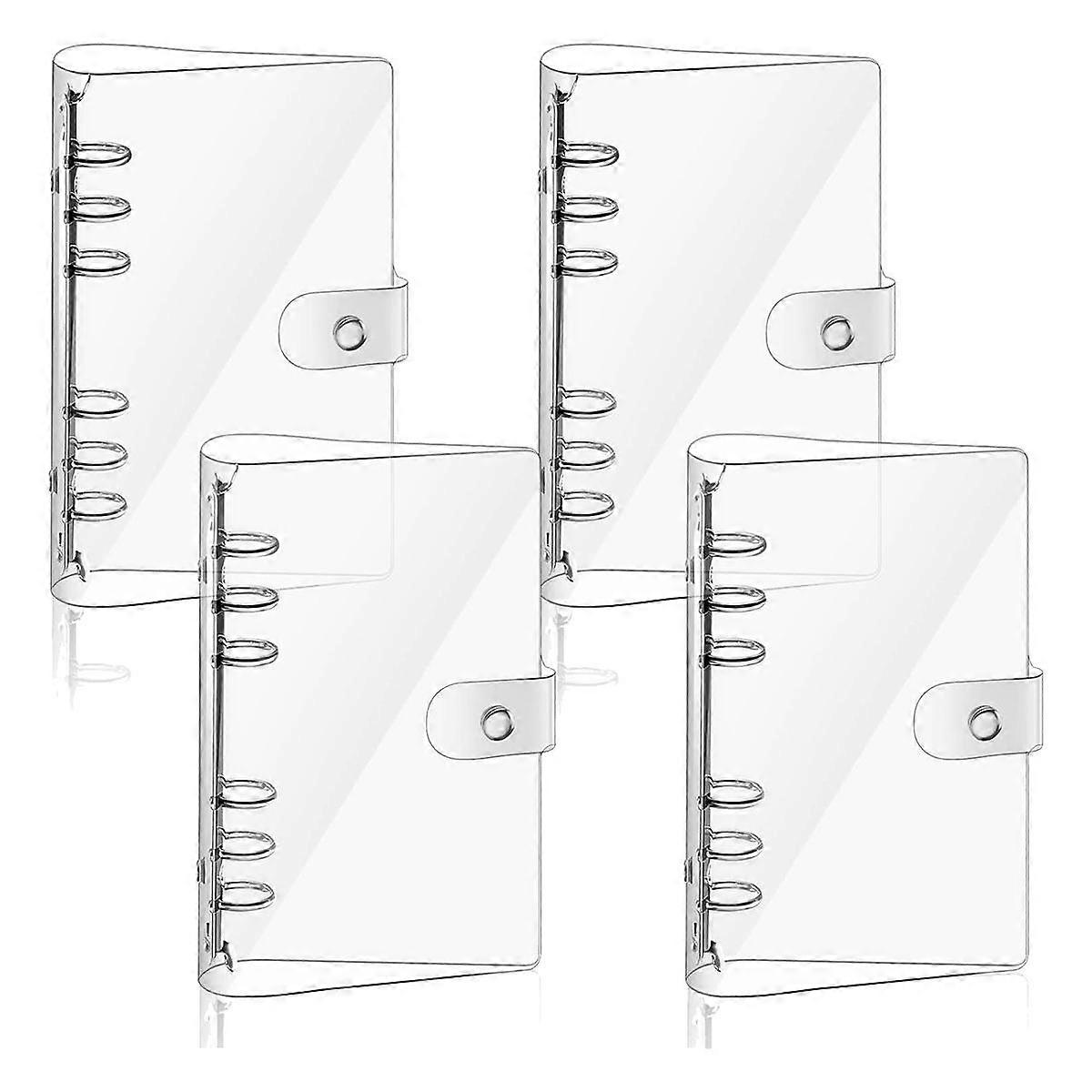 Transparent A6 Binder Clear Soft PVC 6 Ring Budget Binder Refillable Planner Binder Cover Protector