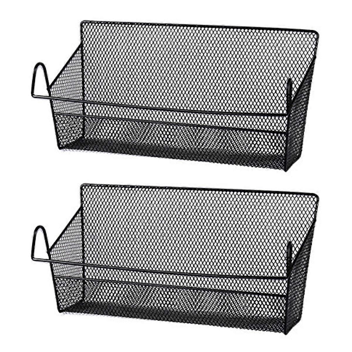Dormitory Bedside shelf Storage Baskets, 2PCS bunk bed Mesh Home Supplies, with Hook Rack Hanging