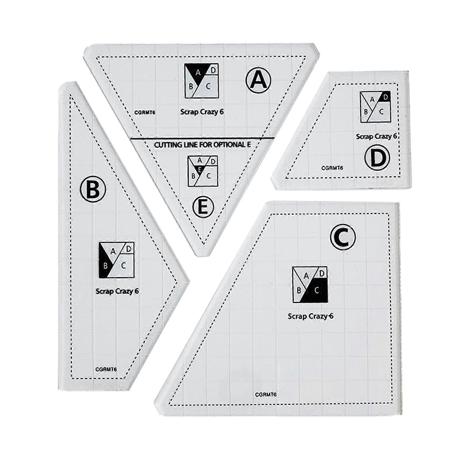 4/5pcs Creative Quilting Cutting Template Acrylic  Hand Patchwork Ruler  DIY