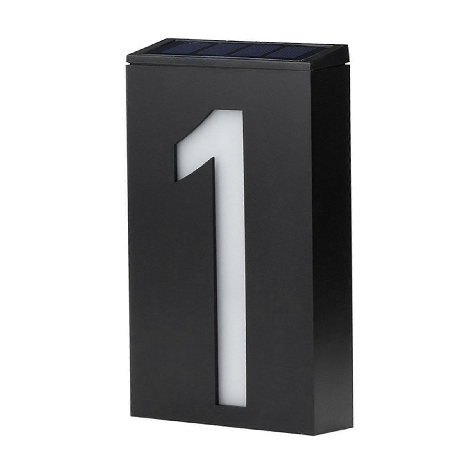 Solar House Number Light LED Illuminated Address Plaque for Houses Address Numbers Solar Powered LED Address Sign for Home Villa Yard Street