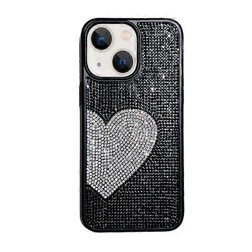 For iPhone 15 Love Heart Diamond TPU Phone Case