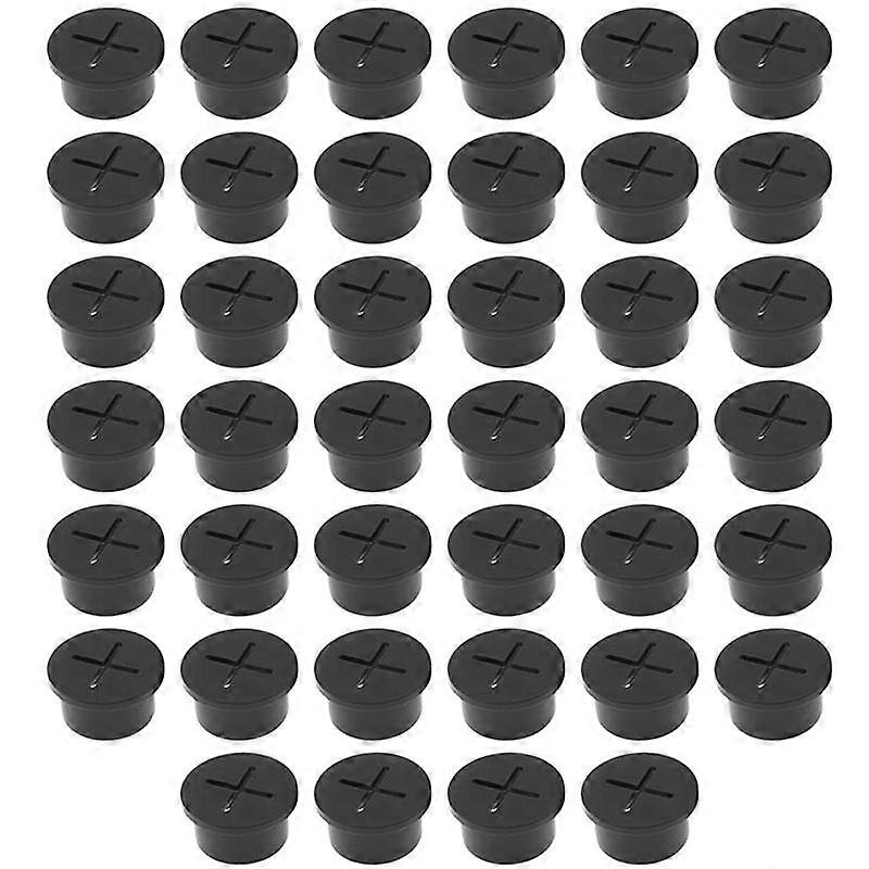 Rubber Plug Black Soft Silicone Wire Hole Cover Dust Plug Seal Ring Opening 25mm Desktop Hole Cover
